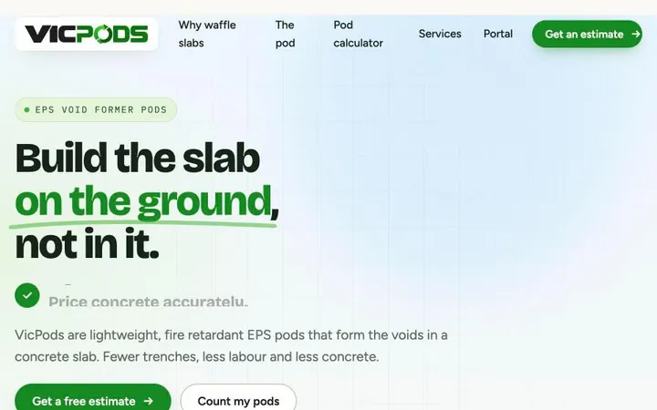 VicPods website homepage